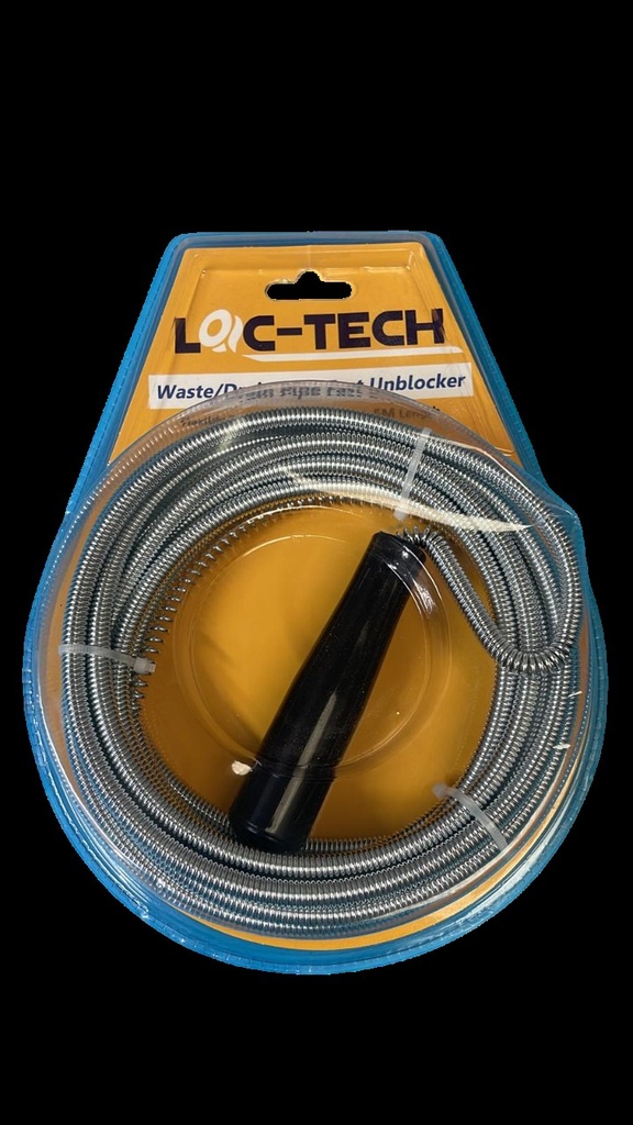 Loc-Tech Waste/Drain Pipe Fast Unblocker Extra Heavy 5M | Cleaning.